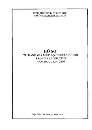 Hố sơ tự đánh giá mức độ chuyển đổi số trong nhà trường năm học 2025 - 2026